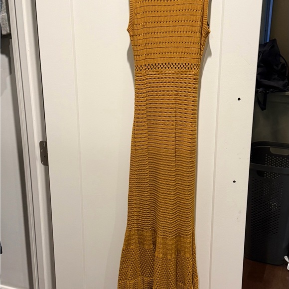 Proenza Schouler Mustard Crochet Dress - Picture 4 of 6